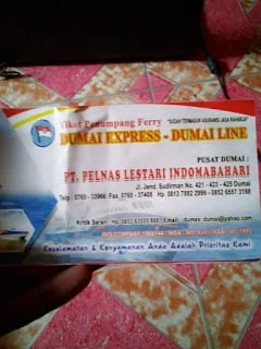 Tiket Penumpang Ferry Dumai Express