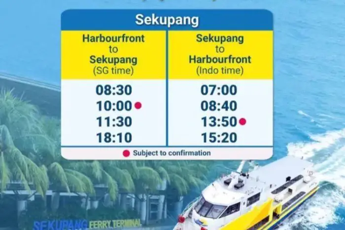 Ferry jadwal batam kapal singapore sindo