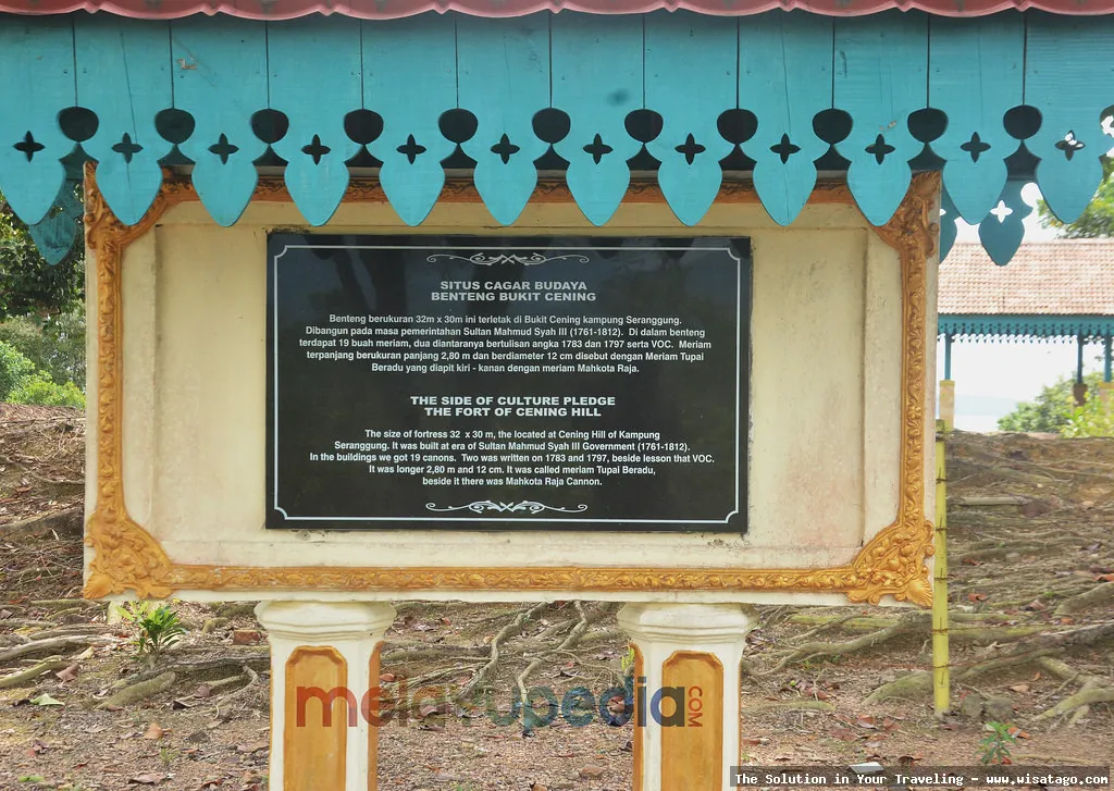 Benteng Bukit Cening, warisan sejarah