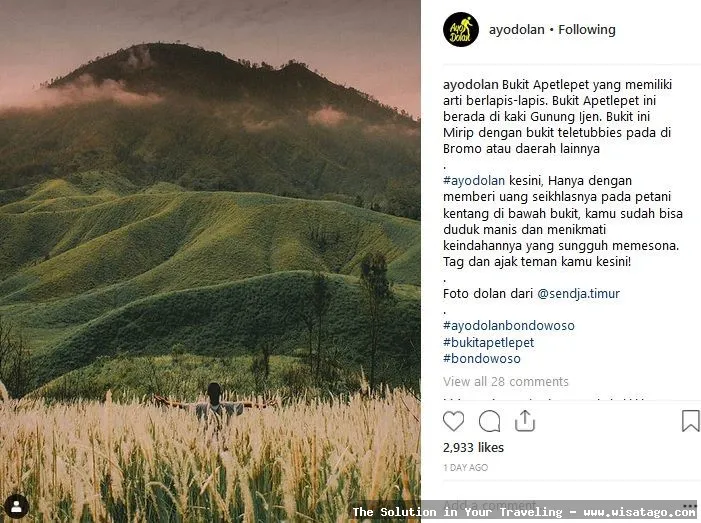 Bukit Apetlepet: pemandangan alam menakjubkan