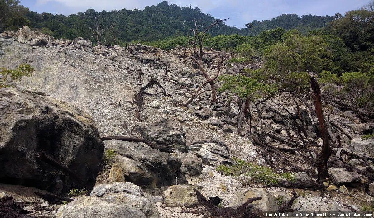 Gunung Berapi Jaboi, kawah berasap