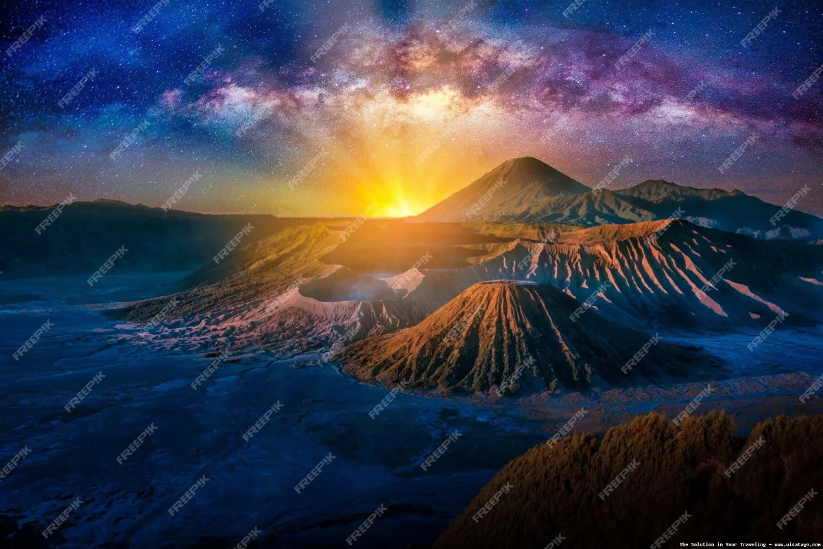 Gunung Bromo, pemandangan kawah eksotis