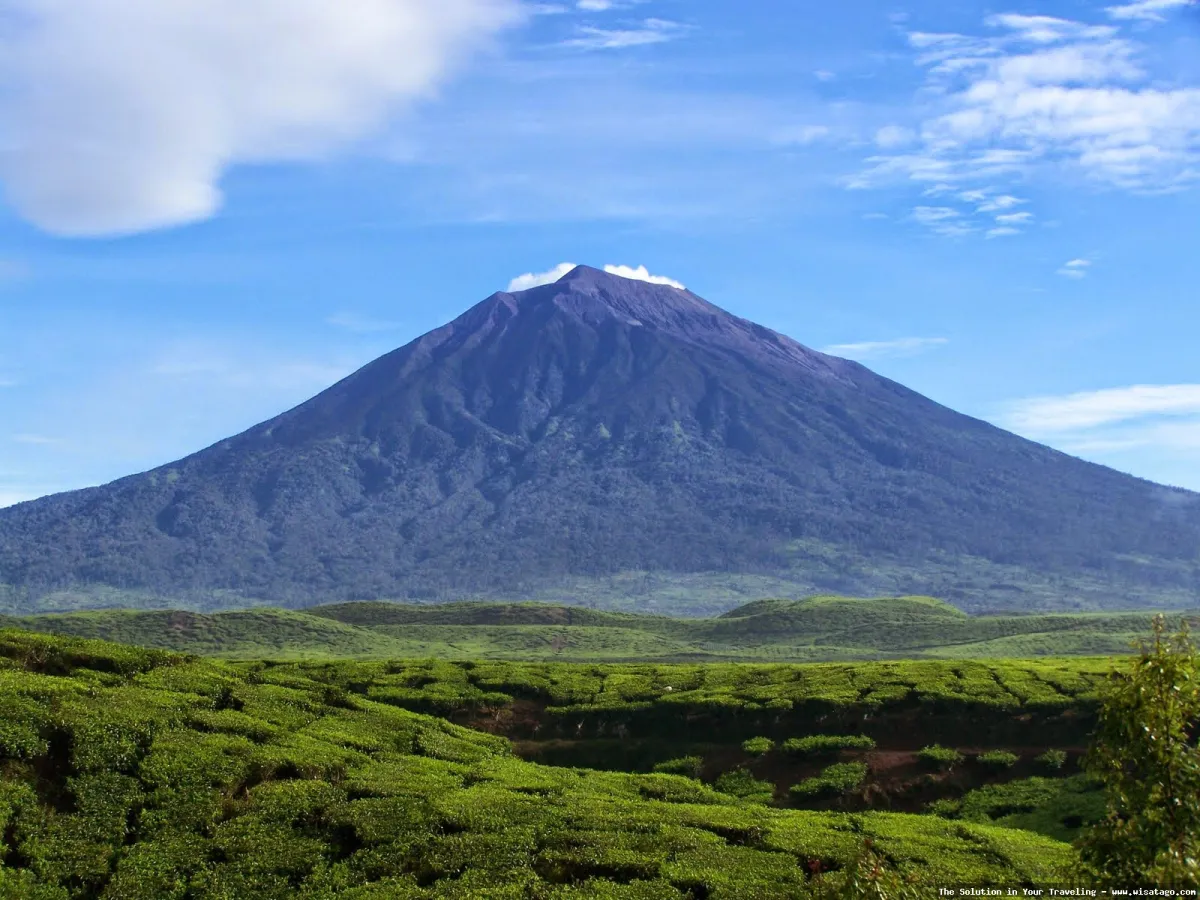 Gunung Kerinci, puncak Sumatera tertinggi.