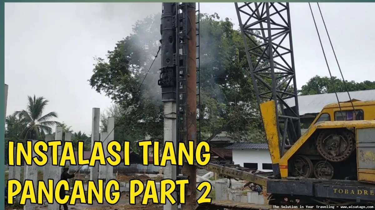 Lokasi Pancang untuk konstruksi bangunan.