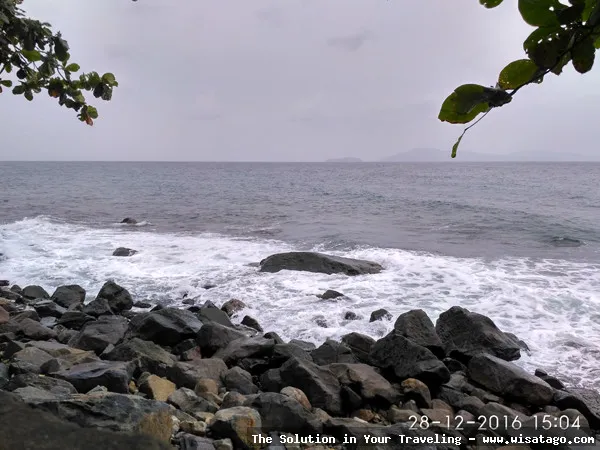 Pantai Arung Hijau, pemandangan laut indah