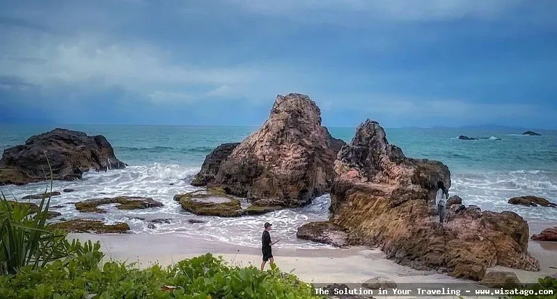 Pantai Marina Kalianda, pemandangan laut indah