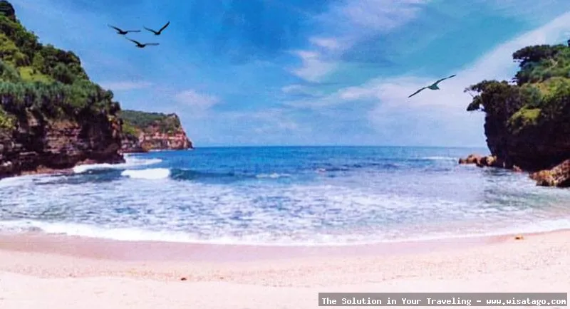 Pantai Ngetun, pasir putih menawan.