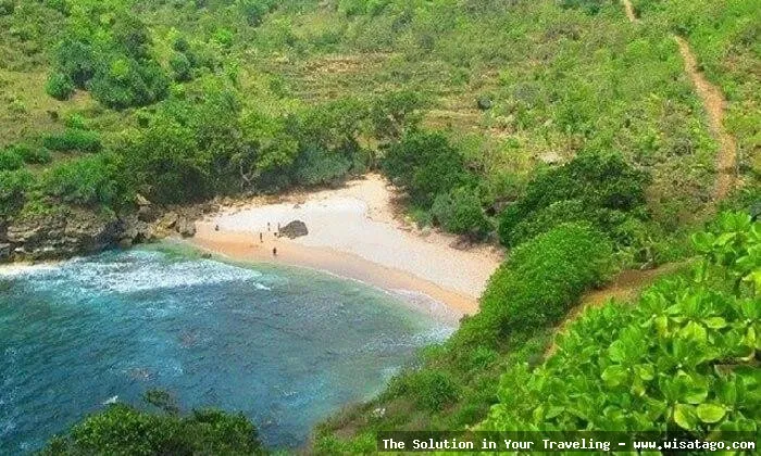 Pantai Ngetun, pasir putih yang indah