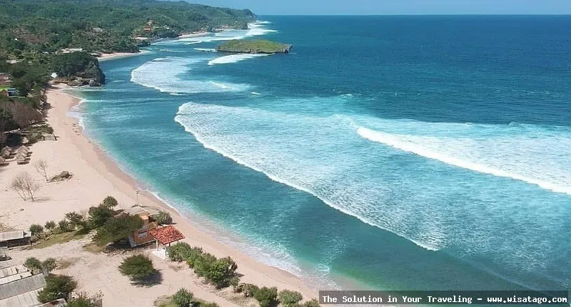 Pantai Parangkusumo Yogyakarta, hamparan pasir luas