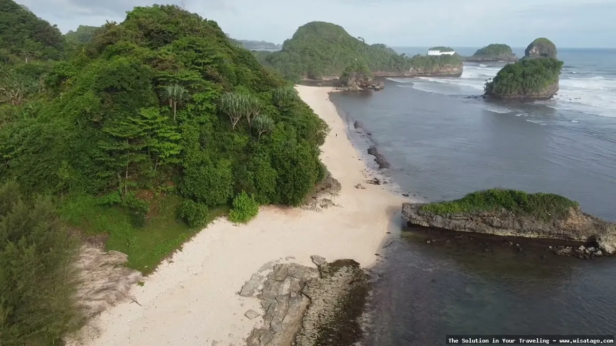 Pantai Penyu, pasir putih alami.