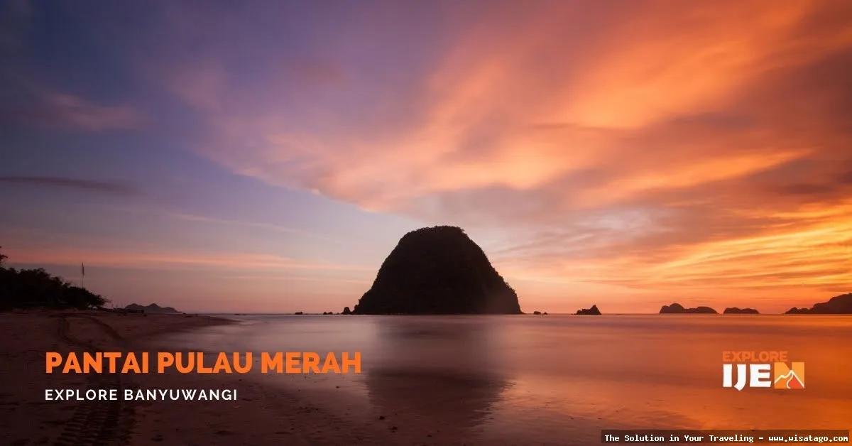 Pantai Pulau Merah di Banyuwangi indah