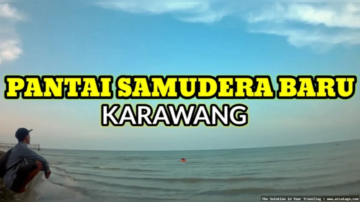 Pantai Samudera Baru Karawang yang indah.