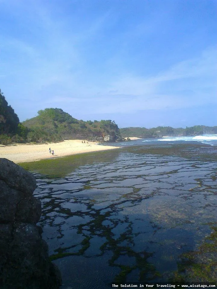 Pantai Sepanjang: hamparan pasir putih.