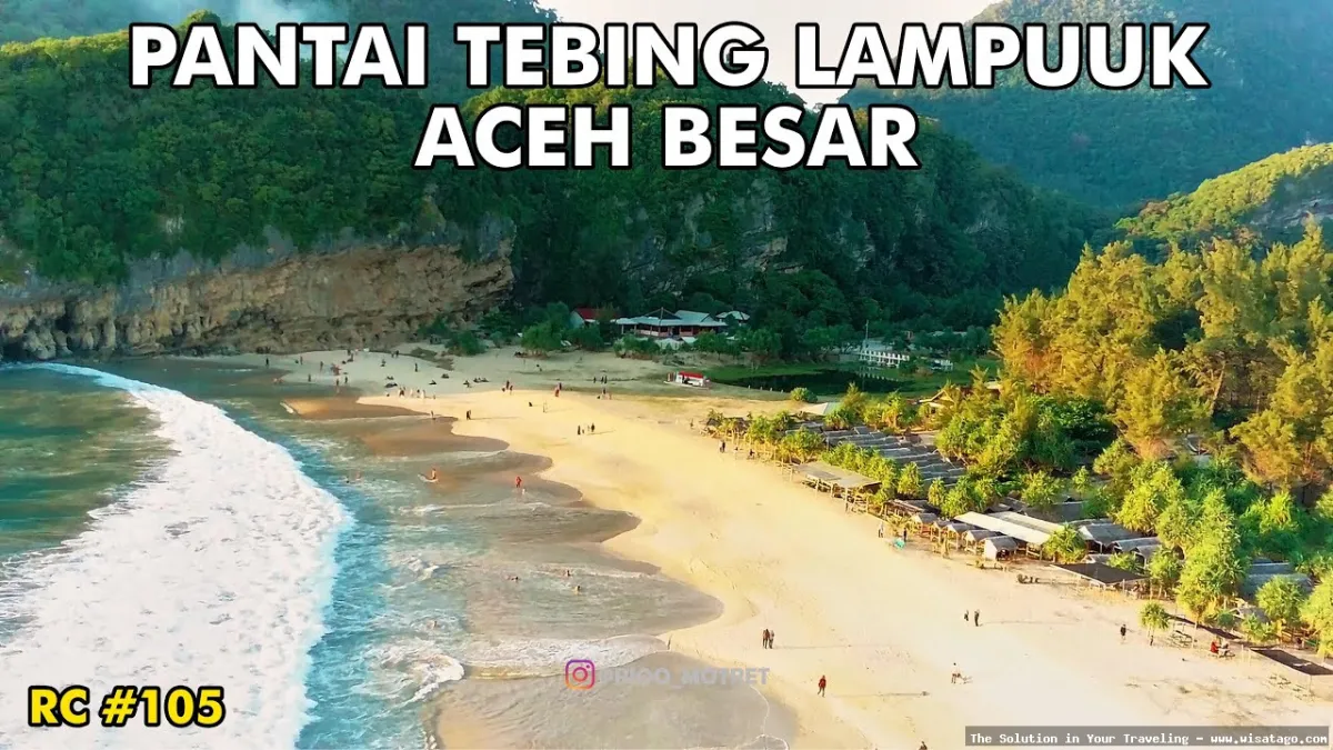 Pantai Tebing Lampuuk, pemandangan indah.