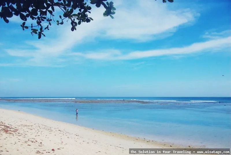 Pantai Ujung Genteng, pasir putih alami