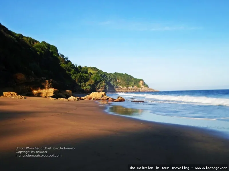 Pantai Umbul Waru, pemandangan laut indah