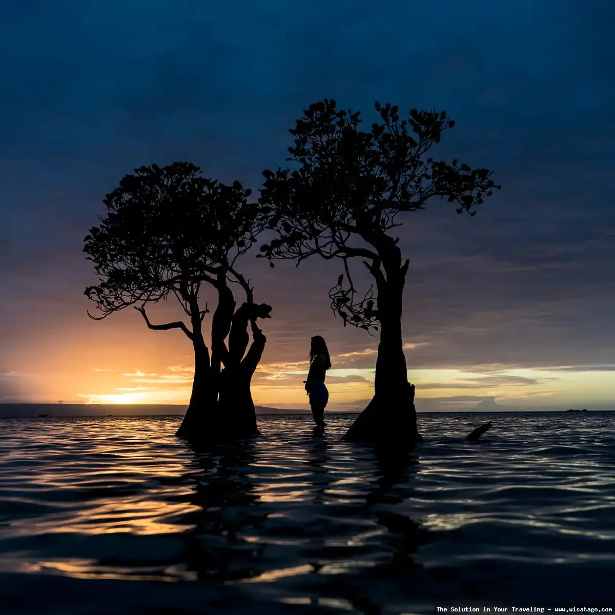 Pantai Walakiri, keindahan saat matahari terbenam