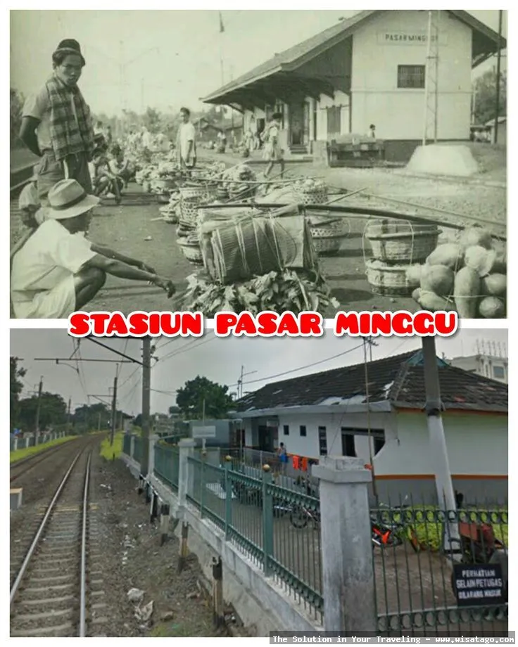 Pasar Minggu Semeru yang ramai.
