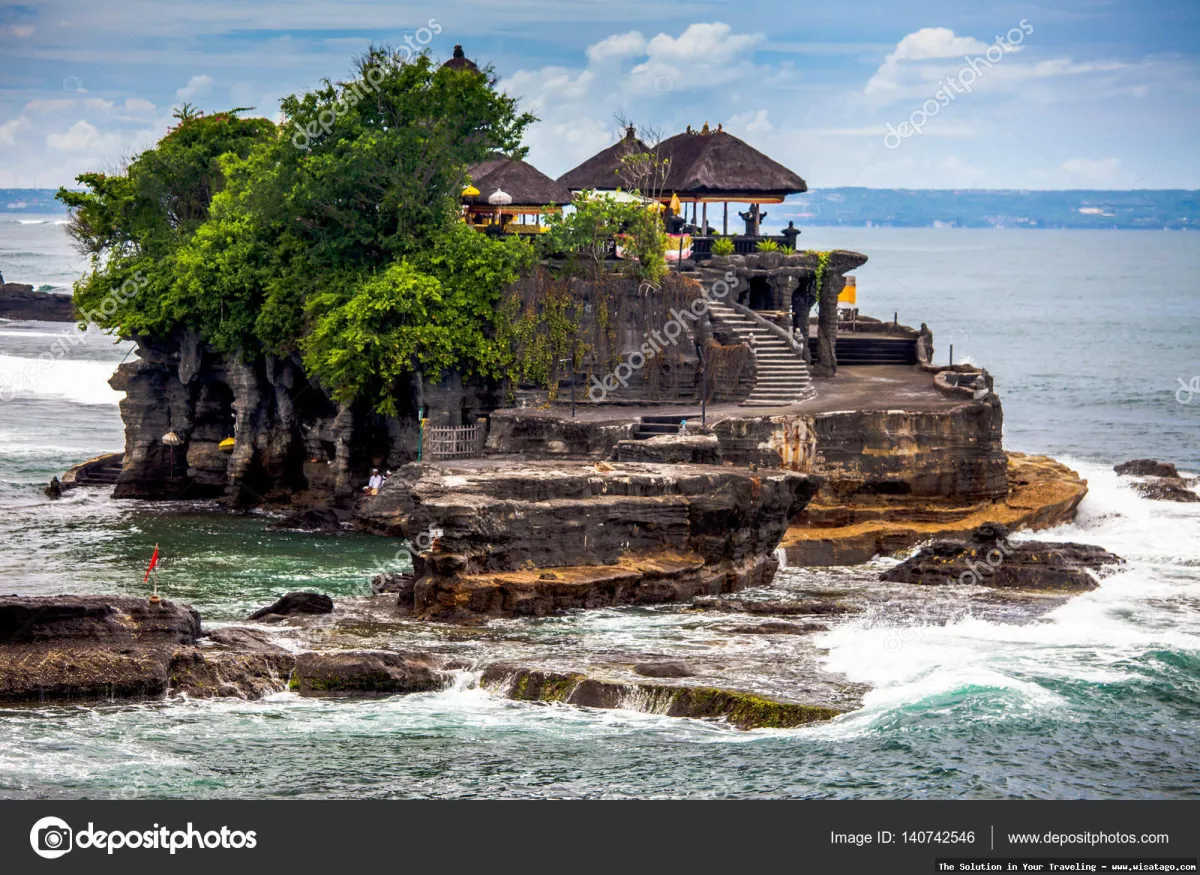 Pura Tanah Lot saat air pasang