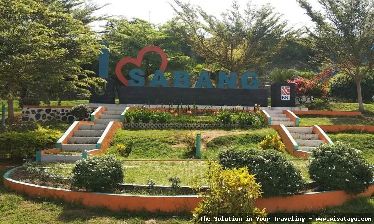 Taman I Love Sabang yang indah