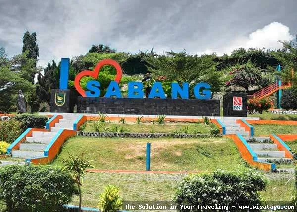 Taman I Love Sabang yang indah