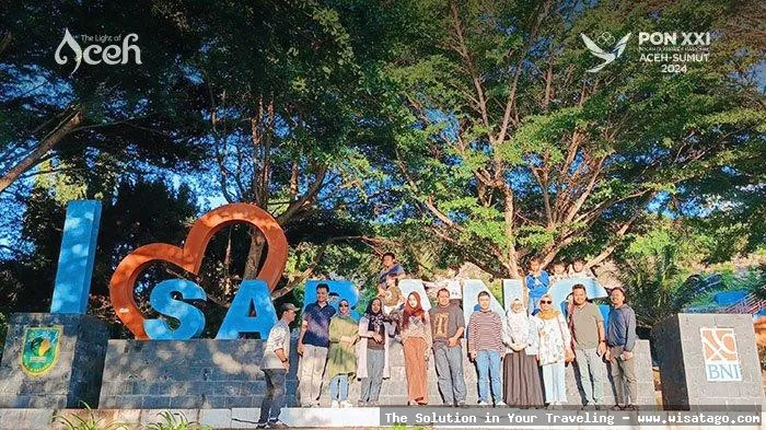 Taman I Love Sabang yang indah