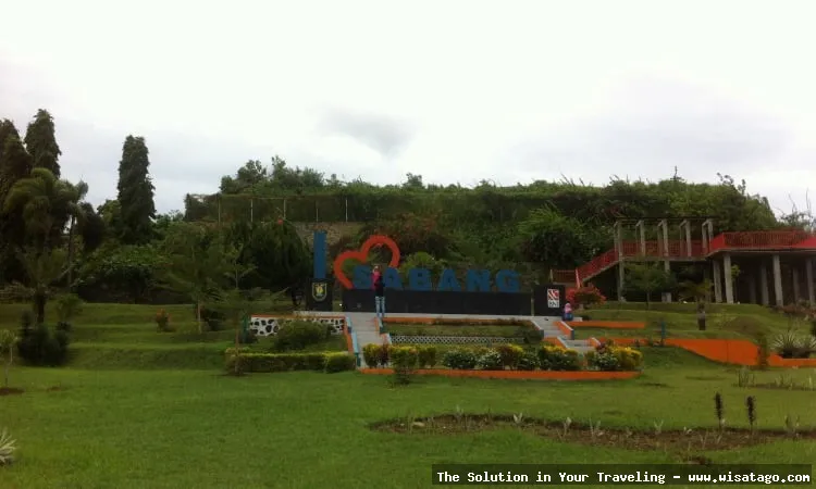 Taman I Love Sabang yang indah