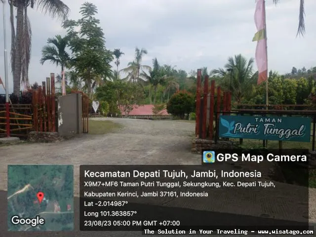 Taman Putri Tunggal yang asri.