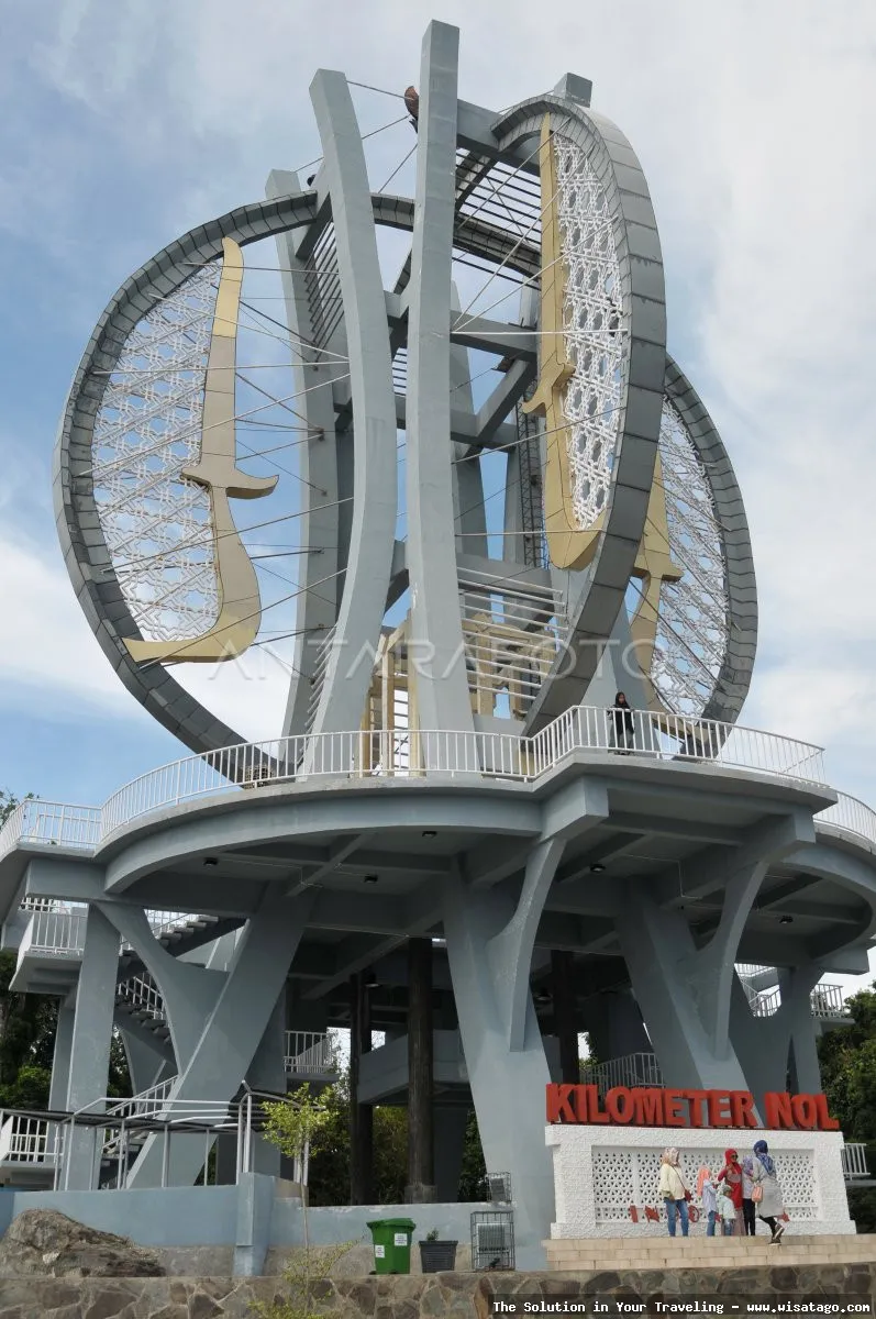 Tugu Nol Kilometer penanda lokasi.