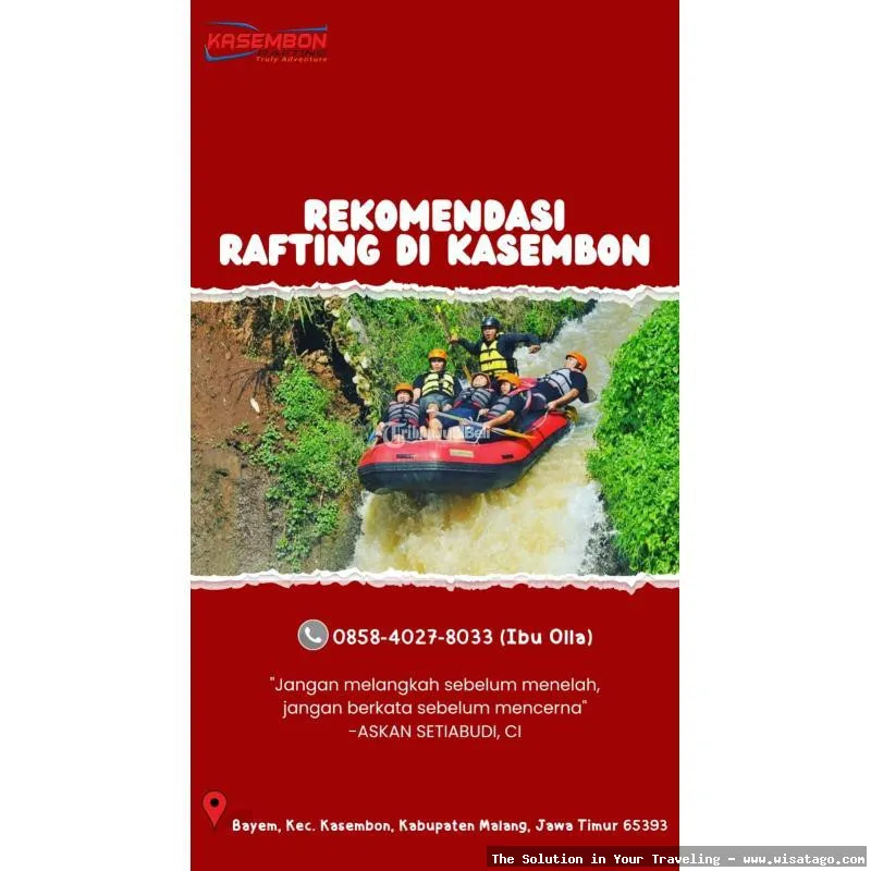 Wisata Kasembon Rafting seru dan menantang