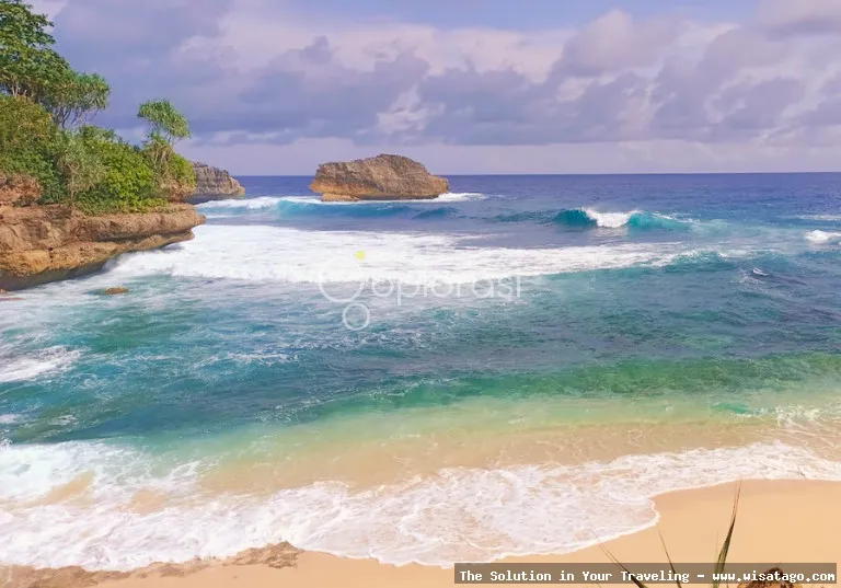 Wisata Pantai Ngliyep Malang mempesona.