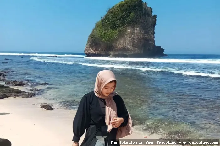 Wisata Pantai Ngudel, pasir putih alami