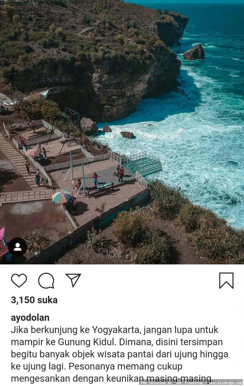 Wisata Pantai Nguluran, tebing karang indah