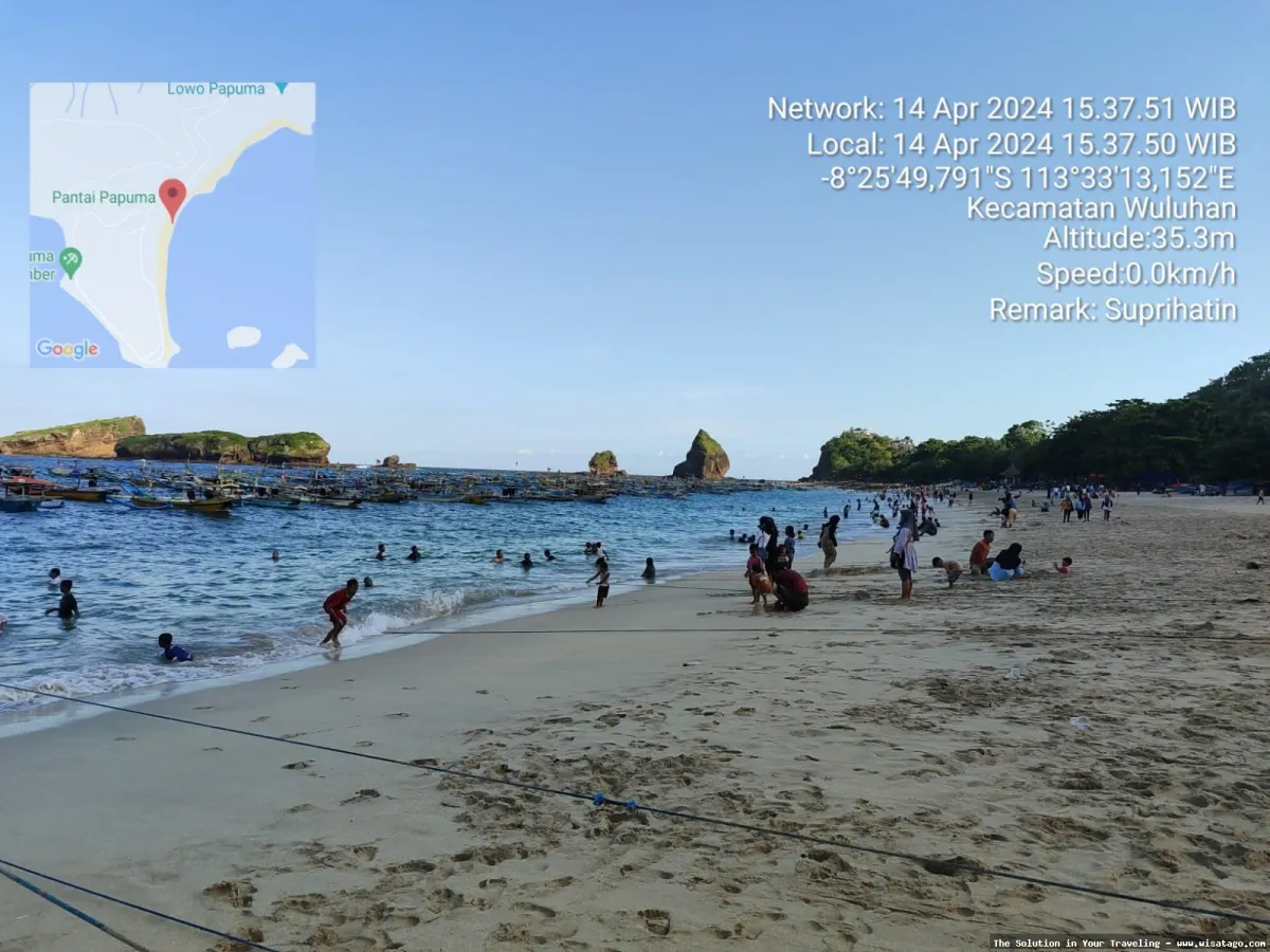 Wisata Pantai Papuma Jember yang indah