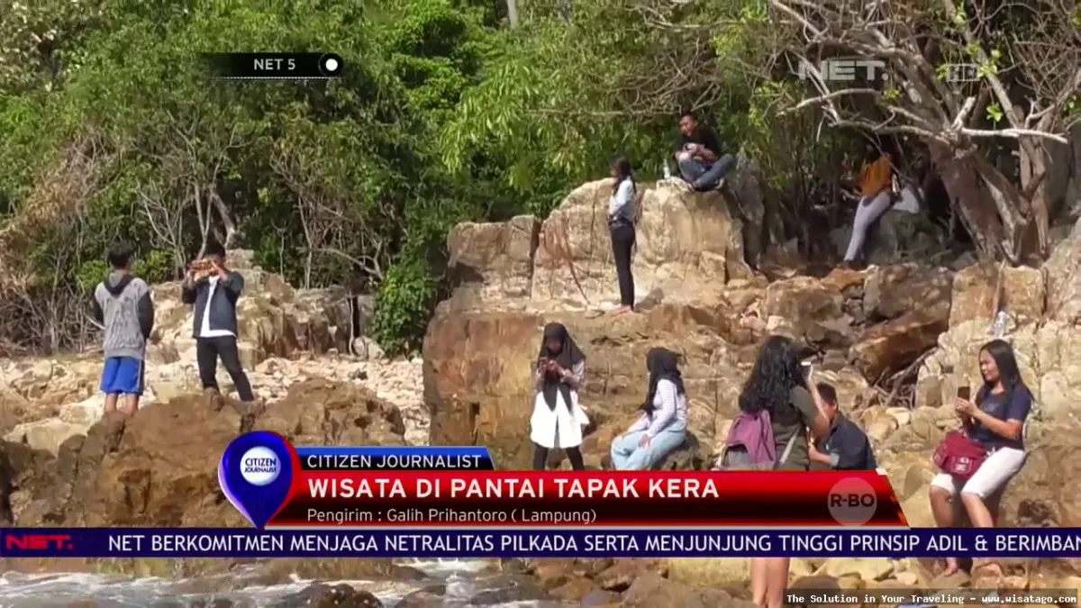 wisata Pantai Tapak Kera yang indah