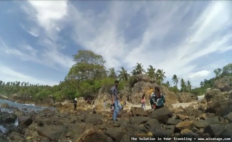 wisata Pantai Tapak Kera yang indah