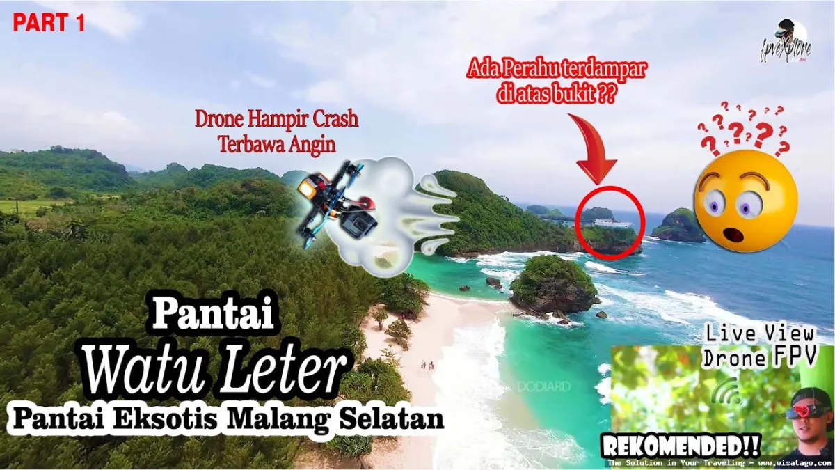 Wisata Pantai Watu Leter nan indah