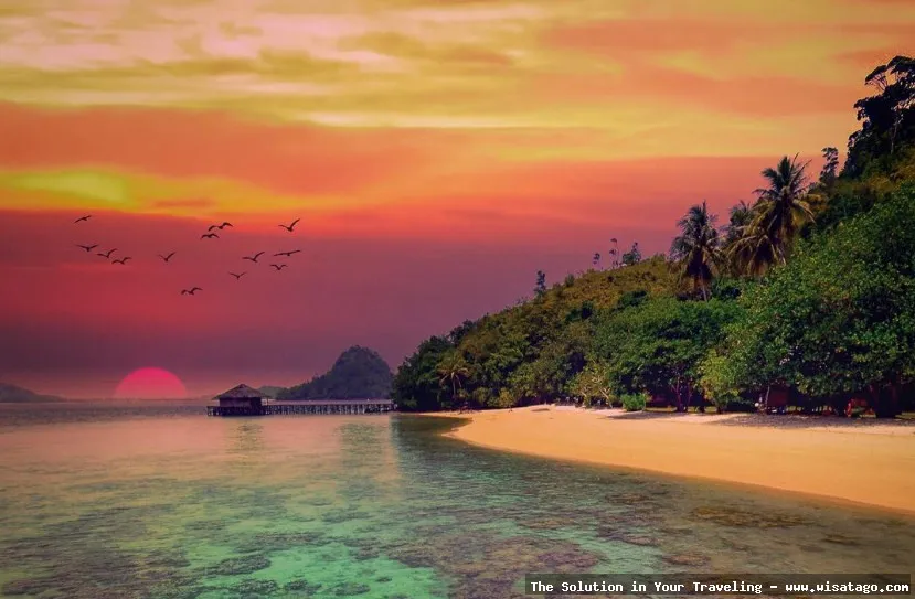 Wisata Pulau Cubadak, pantai yang indah