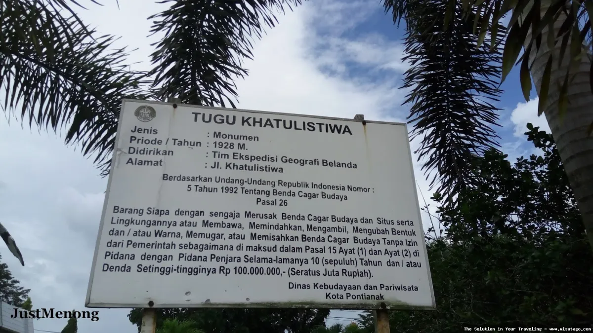 Wisata Tugu Khatulistiwa, garis lintang nol